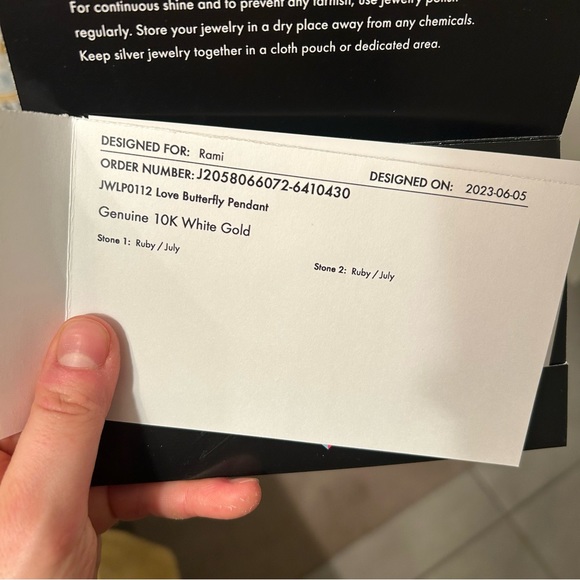 JEWLR Love Butterfly Pendant - Picture 5 of 5